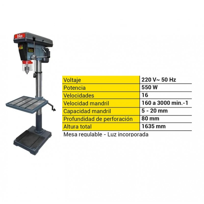 AGUJEREADORA BCO.20MM.COLUMNA MONO-