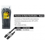 PRECINTO REUTILIZABLE 250 X 7.6 MM - BOLSA X 100