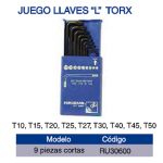 JUEGO PUNTAS TORX "L" 9 PZAS. T-10/T-50