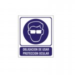 CARTEL ACRILICO PROTECCION OCULAR 40X45