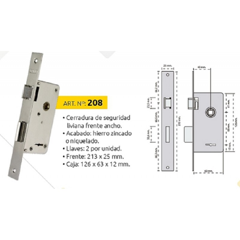 CERRADURA A PALETA(3) 208