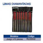 JUEGO LIMAS MATRICERO DIAMANTADO 10PZ.