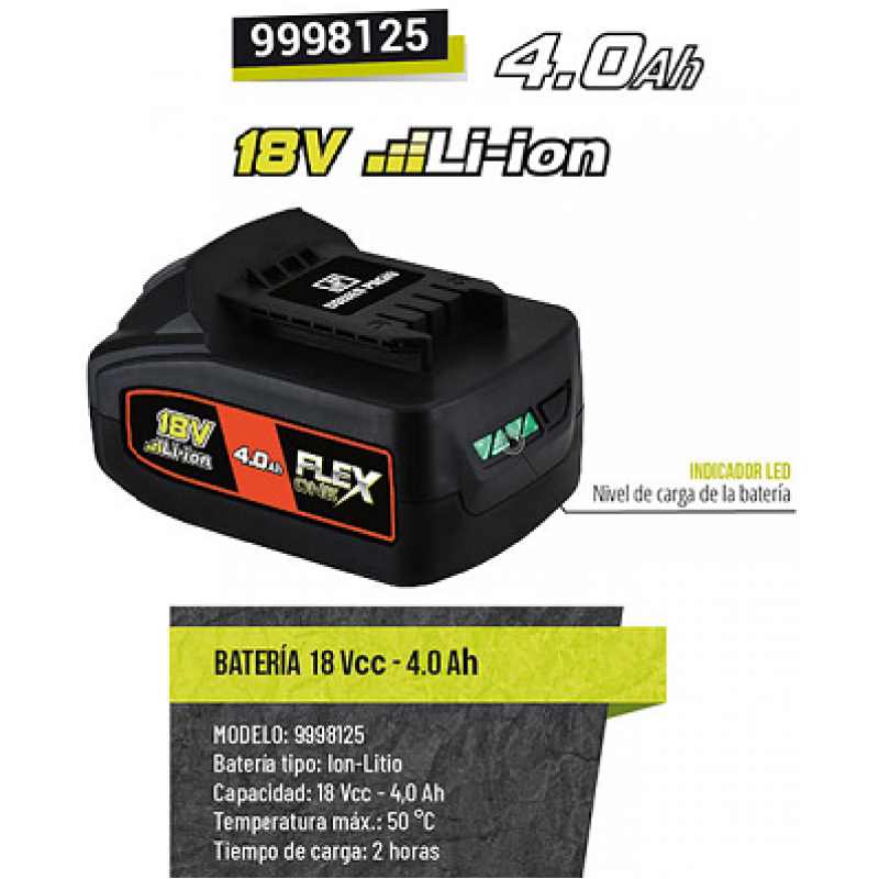 R.BATERIA 18VTS.ION-LITIO 4A.