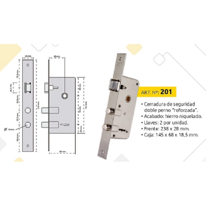 CERRADURA A PALETA(7) 201
