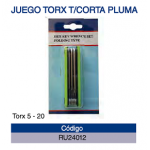 JUEGO PUNTAS TORX CORTAPLUMA CH