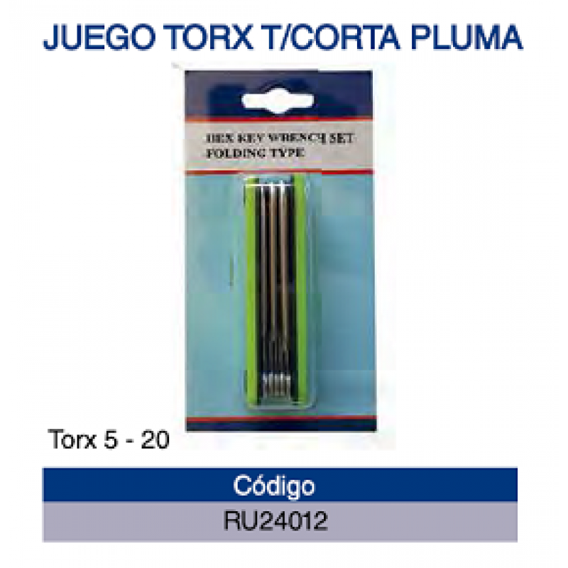 JUEGO PUNTAS TORX CORTAPLUMA GR