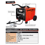 SOLDADORA ELEC.250A.TURBO BIFAS.