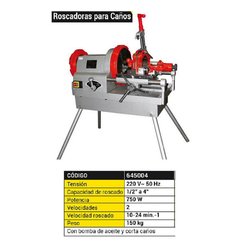 ROSCADORA BANCO ½-4" 750W.    -