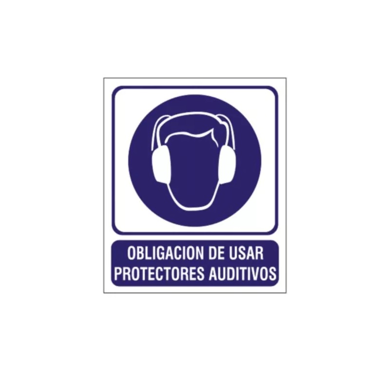 CARTEL ACRILICO PROTECTORES AURICULARES 40X45