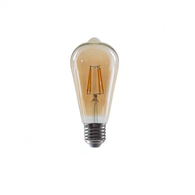 LAMPARA   6W. LED PERA TUBULAR VINTAGE E27