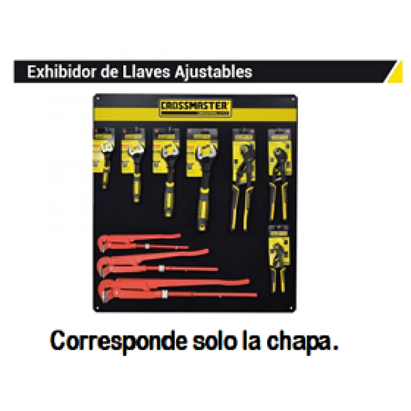 CHAPA P/EXH-MUESTRARIO LLAVES AJUSTABLES