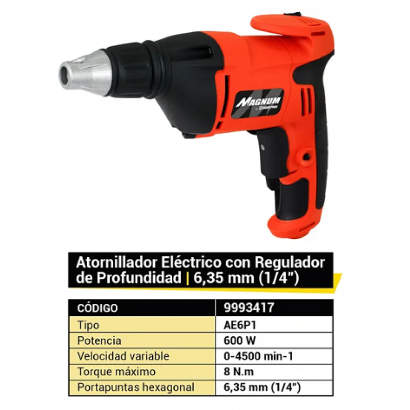 ATORNILLADOR ELECT.600W.1/4" HEX.