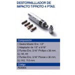 DESTORNILLADOR DE IMPACTO T/PROTO 4 PUNTAS