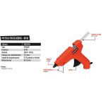 PISTOLA P/SILICONA 40W.