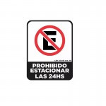 CARTEL ACRILICO PROHIBIDO ESTACIONAR 40X45