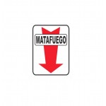 CARTEL ACRILICO MATAFUEGO 22X26