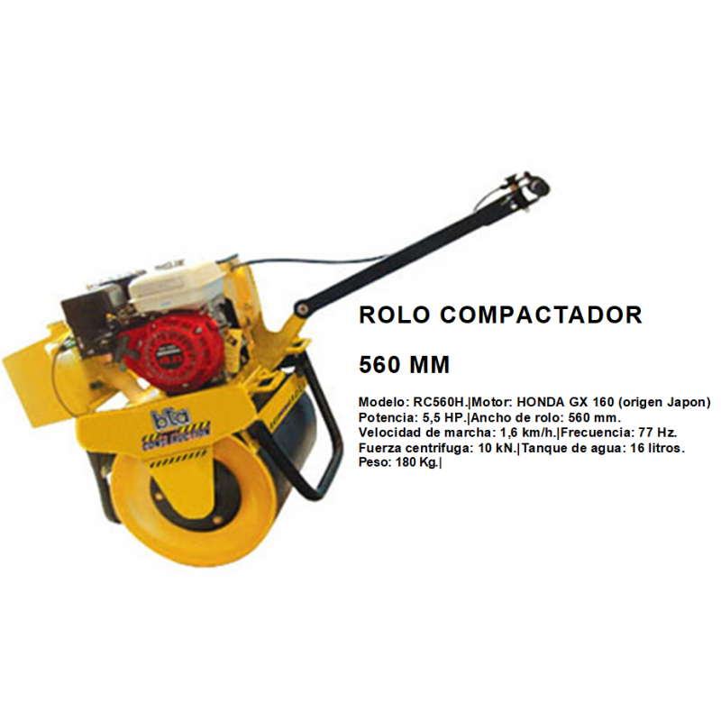 CONST.ROLO COMPACTADOR RC560DH 5.5HP HONDA