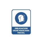 CARTEL ACRILICO USAR MASCARA FACIAL 40X45