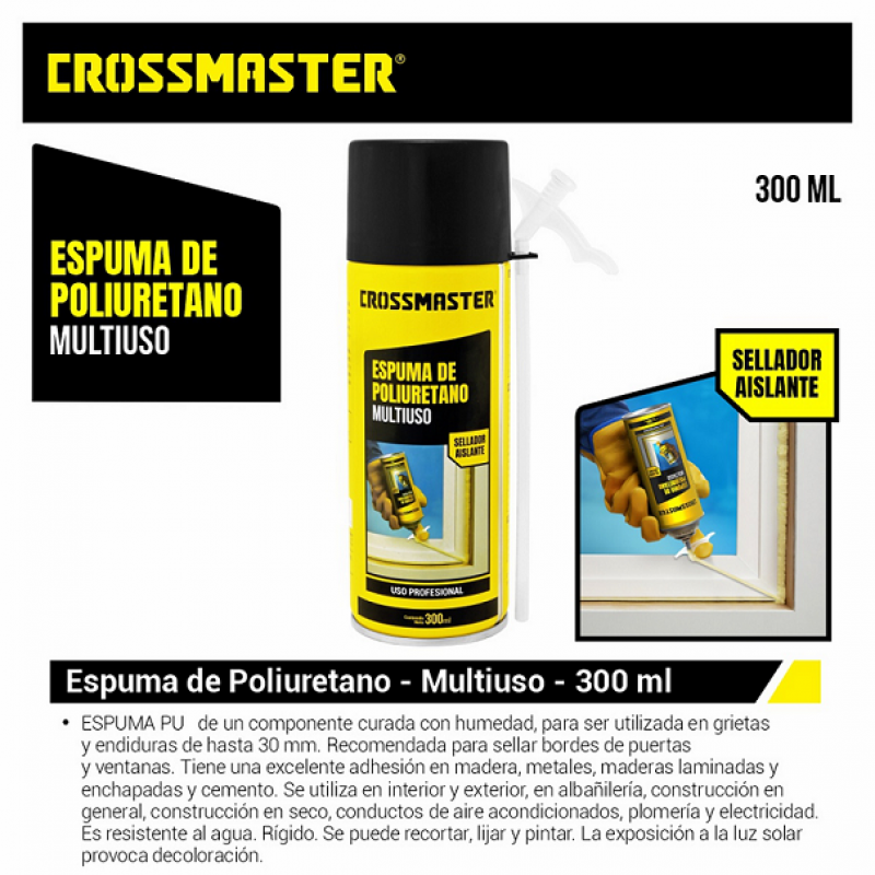 ESPUMA POLIURETANO 300ML.