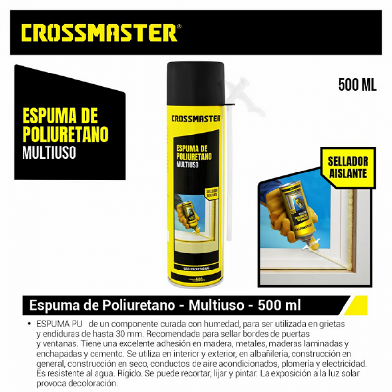 ESPUMA POLIURETANO 500ML.