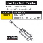 LLAVE CRUZ PLEGABLE 356MM.