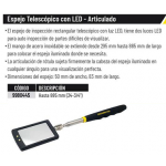 ESPEJO TELESCOPICO C/LED 52 X 83 MM